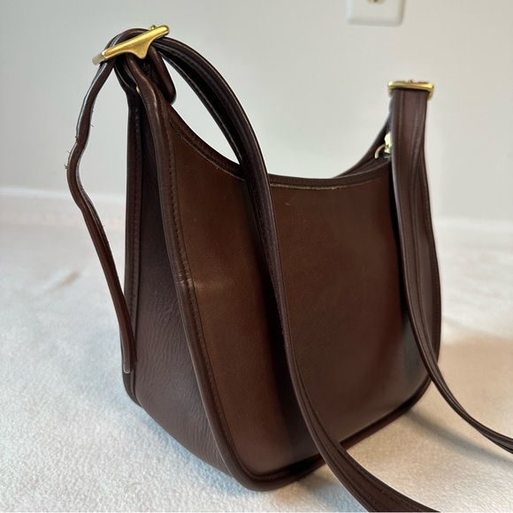 Coach Vintage Janice Legacy Mahogany Leather Crossbody Bag Adjustable 1998 - Picture 16 of 16